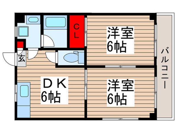 パ－ルビル牧の原の物件間取画像